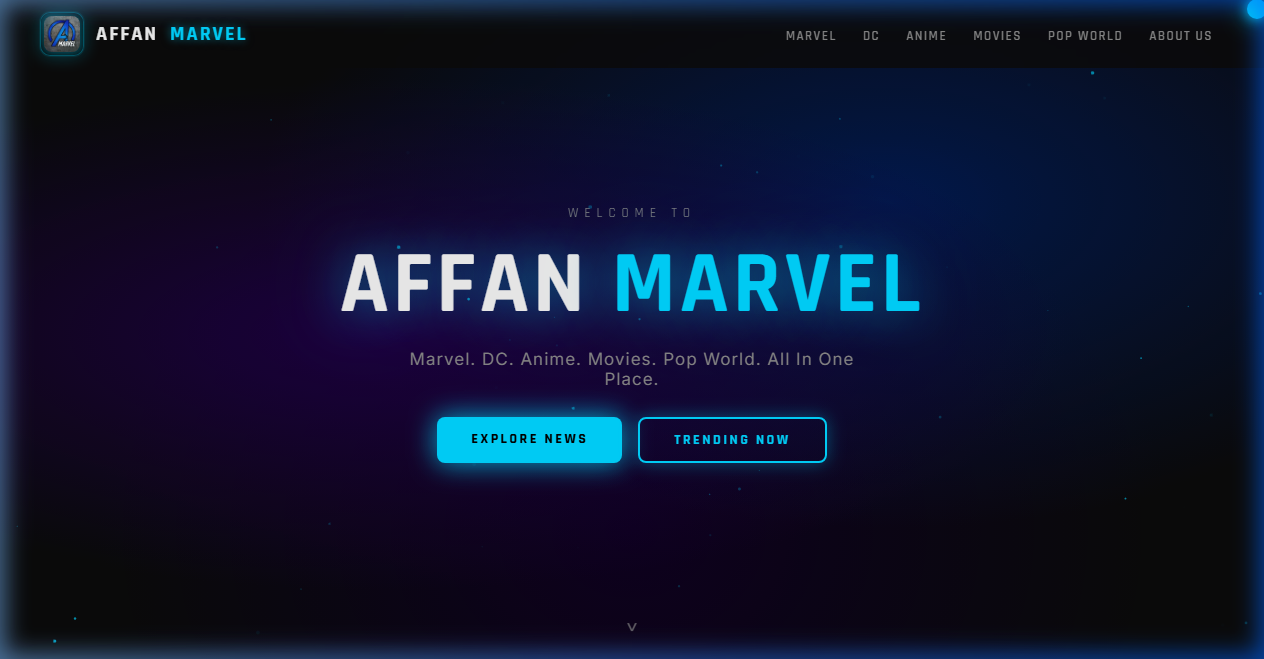 AffanMarvel.in live preview